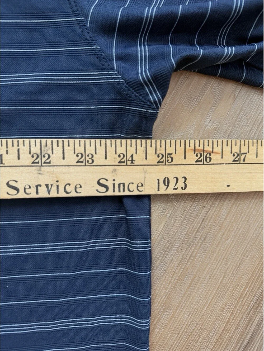 Nike Golf Dri-FIT Polo Shirt Men’s XL Blue Striped Sherwin-Williams Logo Golf